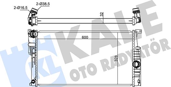 KALE OTO RADYATÖR 346065 - Радіатор, охолодження двигуна autocars.com.ua