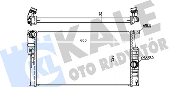 KALE OTO RADYATÖR 346075 - Радіатор, охолодження двигуна autocars.com.ua