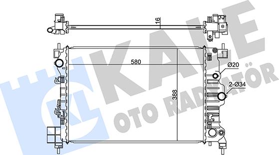 KALE OTO RADYATÖR 346085 - Радіатор, охолодження двигуна autocars.com.ua