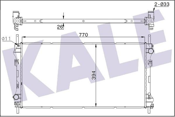 KALE OTO RADYATÖR 346115 - Радіатор, охолодження двигуна autocars.com.ua