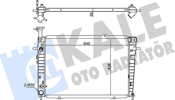 KALE OTO RADYATÖR 346140 - Радіатор, охолодження двигуна autocars.com.ua