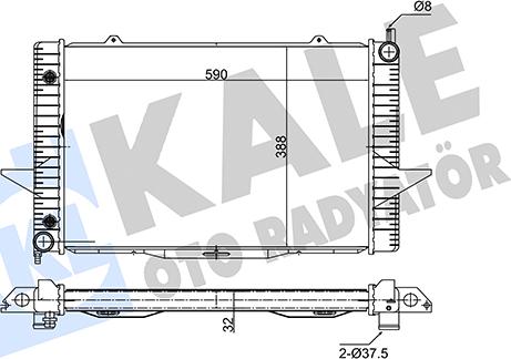 KALE OTO RADYATÖR 346225 - Радіатор, охолодження двигуна autocars.com.ua