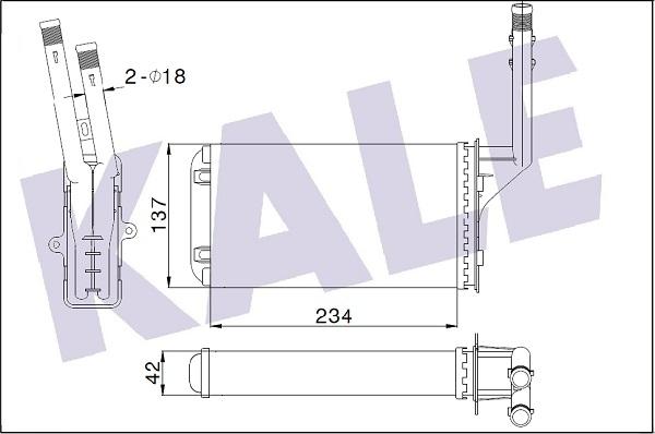 KALE OTO RADYATÖR 346275 - Теплообмінник, опалення салону autocars.com.ua