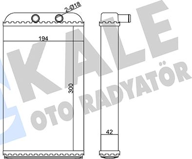 KALE OTO RADYATÖR 346285 - Теплообменник, отопление салона autodnr.net