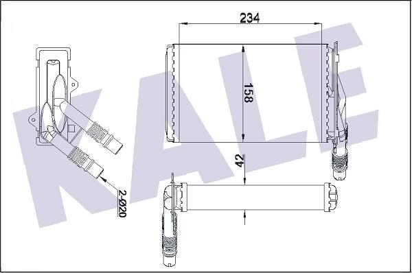 KALE OTO RADYATÖR 346395 - Теплообменник, отопление салона autodnr.net