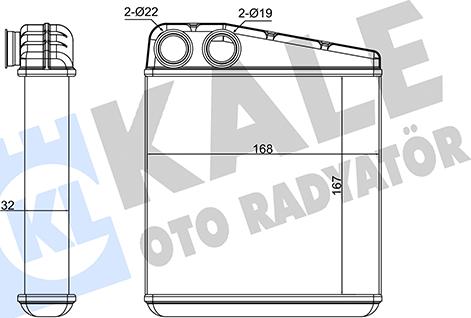 KALE OTO RADYATÖR 346405 - Теплообмінник, опалення салону autocars.com.ua
