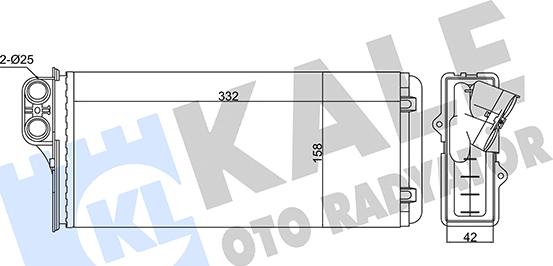 KALE OTO RADYATÖR 346410 - Теплообменник, отопление салона autodnr.net