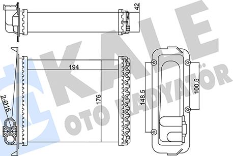 KALE OTO RADYATÖR 346435 - Теплообмінник, опалення салону autocars.com.ua