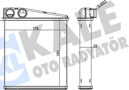 KALE OTO RADYATÖR 346455 - Теплообменник, отопление салона autodnr.net