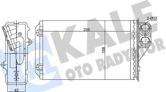 KALE OTO RADYATÖR 346475 - Теплообмінник, опалення салону autocars.com.ua