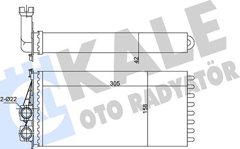 KALE OTO RADYATÖR 346485 - Теплообмінник, опалення салону autocars.com.ua