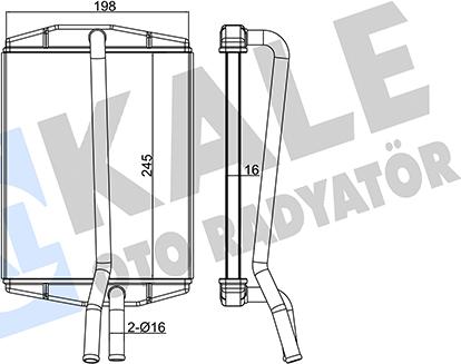KALE OTO RADYATÖR 346535 - Теплообмінник, опалення салону autocars.com.ua