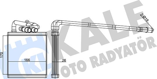 KALE OTO RADYATÖR 346545 - Теплообмінник, опалення салону autocars.com.ua