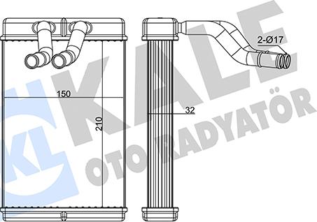 KALE OTO RADYATÖR 346550 - Теплообмінник, опалення салону autocars.com.ua