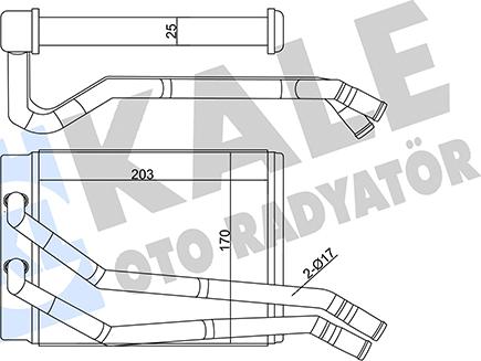 KALE OTO RADYATÖR 346555 - Теплообмінник, опалення салону autocars.com.ua