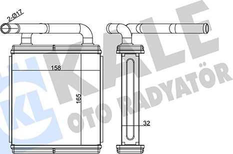 KALE OTO RADYATÖR 346560 - Теплообмінник, опалення салону autocars.com.ua