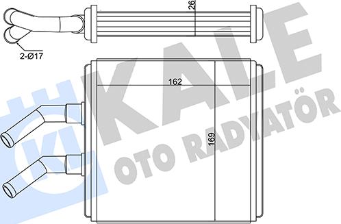 KALE OTO RADYATÖR 346585 - Теплообмінник, опалення салону autocars.com.ua