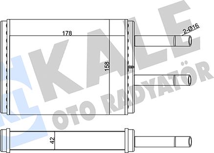 KALE OTO RADYATÖR 346595 - Теплообмінник, опалення салону autocars.com.ua