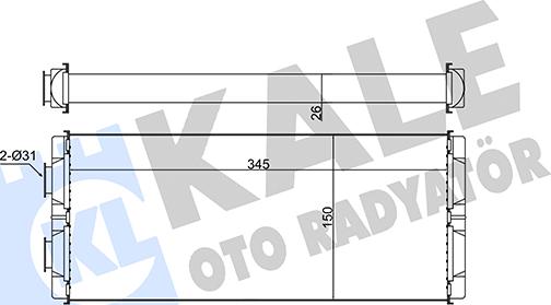 KALE OTO RADYATÖR 346605 - Теплообмінник, опалення салону autocars.com.ua