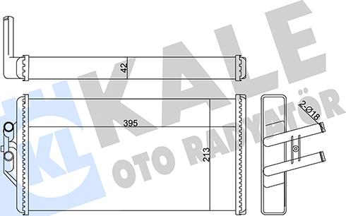 KALE OTO RADYATÖR 346615 - Теплообмінник, опалення салону autocars.com.ua