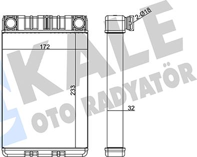 KALE OTO RADYATÖR 346625 - Теплообмінник, опалення салону autocars.com.ua