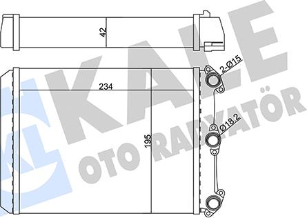 KALE OTO RADYATÖR 346640 - Теплообмінник, опалення салону autocars.com.ua