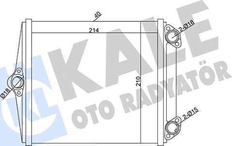 KALE OTO RADYATÖR 346645 - Теплообмінник, опалення салону autocars.com.ua