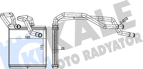 KALE OTO RADYATÖR 346650 - Теплообмінник, опалення салону autocars.com.ua