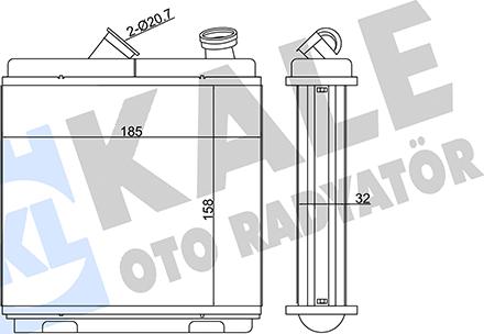 KALE OTO RADYATÖR 346660 - Теплообмінник, опалення салону autocars.com.ua
