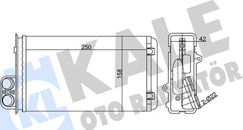 KALE OTO RADYATÖR 346725 - Теплообмінник, опалення салону autocars.com.ua