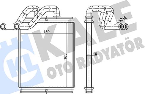 KALE OTO RADYATÖR 346780 - Теплообмінник, опалення салону autocars.com.ua