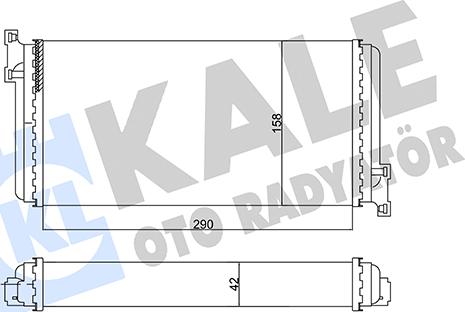 KALE OTO RADYATÖR 346790 - Теплообмінник, опалення салону autocars.com.ua