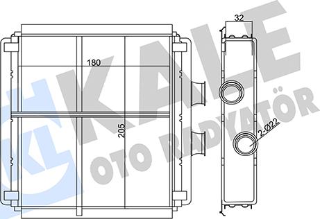 KALE OTO RADYATÖR 346805 - Теплообменник, отопление салона autodnr.net