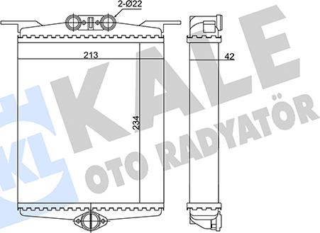 KALE OTO RADYATÖR 346810 - Теплообмінник, опалення салону autocars.com.ua