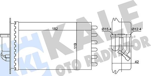 KALE OTO RADYATÖR 346815 - Теплообмінник, опалення салону autocars.com.ua