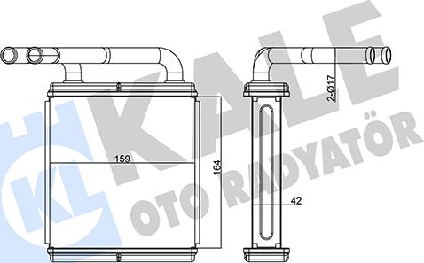 KALE OTO RADYATÖR 346835 - Теплообмінник, опалення салону autocars.com.ua