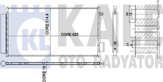KALE OTO RADYATÖR 347285 - Конденсатор, кондиціонер autocars.com.ua