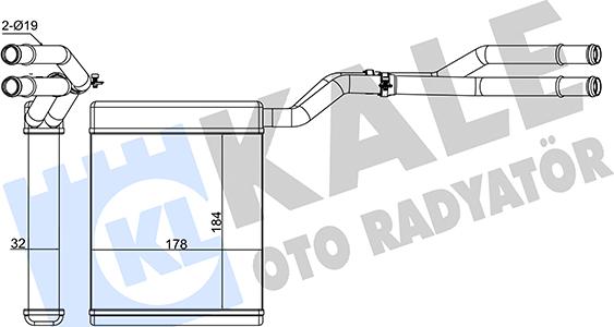 KALE OTO RADYATÖR 347375 - Теплообмінник, опалення салону autocars.com.ua