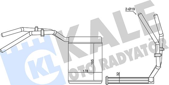 KALE OTO RADYATÖR 347390 - Теплообмінник, опалення салону autocars.com.ua