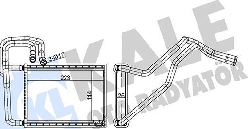 KALE OTO RADYATÖR 347405 - Теплообмінник, опалення салону autocars.com.ua