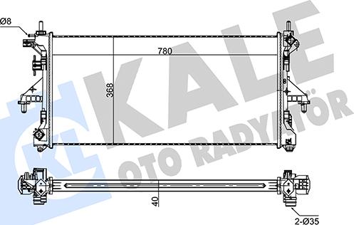 KALE OTO RADYATÖR 347440 - Радіатор, охолодження двигуна autocars.com.ua