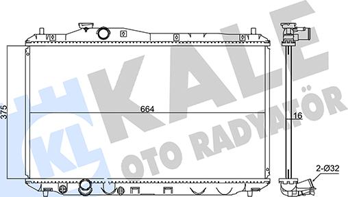 KALE OTO RADYATÖR 347550 - Радіатор, охолодження двигуна autocars.com.ua