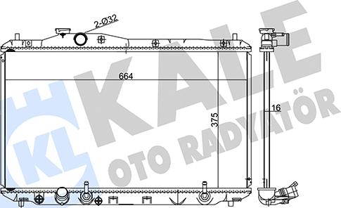 KALE OTO RADYATÖR 347565 - Радіатор, охолодження двигуна autocars.com.ua