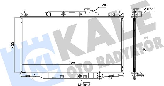 KALE OTO RADYATÖR 347715 - Радіатор, охолодження двигуна autocars.com.ua