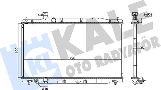 KALE OTO RADYATÖR 347720 - Радіатор, охолодження двигуна autocars.com.ua