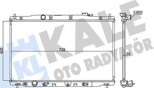 KALE OTO RADYATÖR 347740 - Радіатор, охолодження двигуна autocars.com.ua