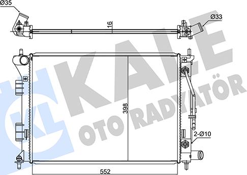 KALE OTO RADYATÖR 347790 - Радіатор, охолодження двигуна autocars.com.ua