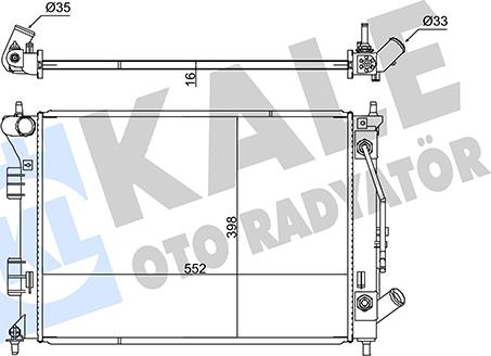 KALE OTO RADYATÖR 347795 - Радіатор, охолодження двигуна autocars.com.ua