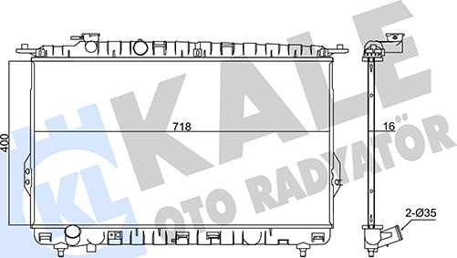 KALE OTO RADYATÖR 347810 - Радіатор, охолодження двигуна autocars.com.ua