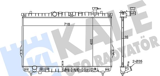 KALE OTO RADYATÖR 347825 - Радіатор, охолодження двигуна autocars.com.ua